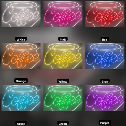 But First Coffee Bedroom Wall Decor LED Neon Sign - 05 Color Grid