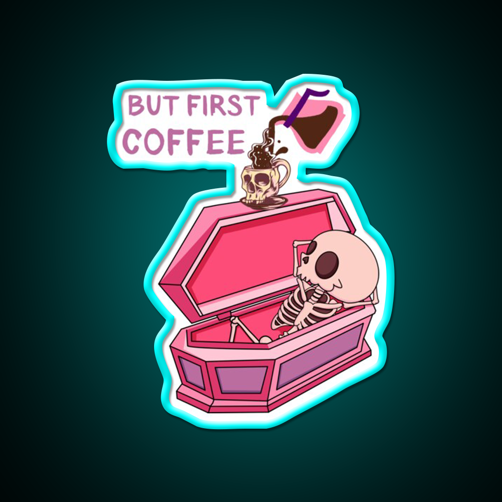 But First Coffee Cafe Led Neon Sign Espresso Bar Art Rgb Color