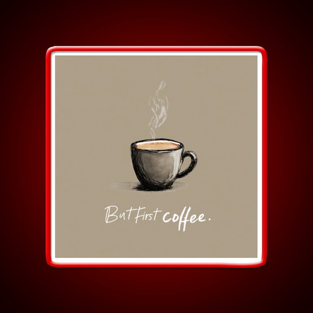 But First Coffee Cafe Led Neon Sign Espresso Bar Art Bakery Wall Art Rgb Color - Shineneon