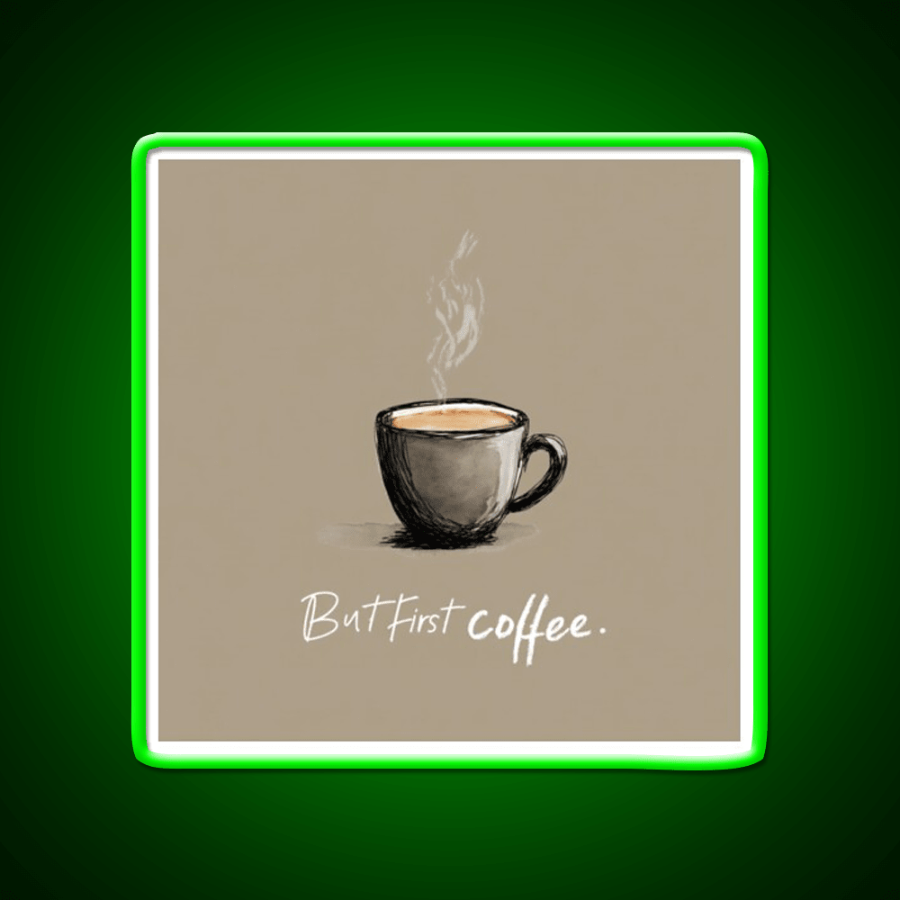 But First Coffee Cafe Led Neon Sign Espresso Bar Art Bakery Wall Art Rgb Color - Shineneon