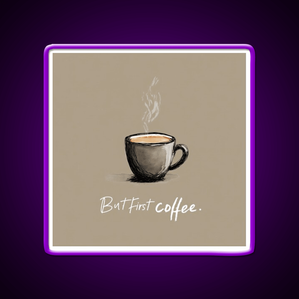 But First Coffee Cafe Led Neon Sign Espresso Bar Art Bakery Wall Art Rgb Color - Shineneon