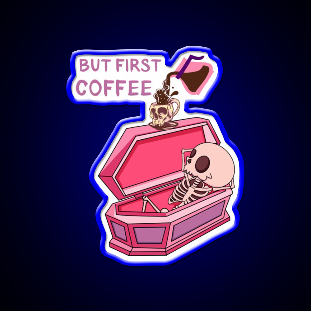 But First Coffee Cafe Led Neon Sign Espresso Bar Art Rgb Color