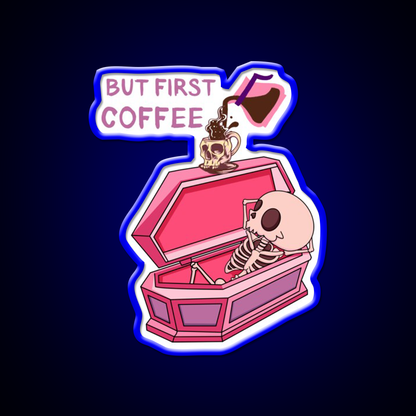 But First Coffee Cafe Led Neon Sign Espresso Bar Art Rgb Color