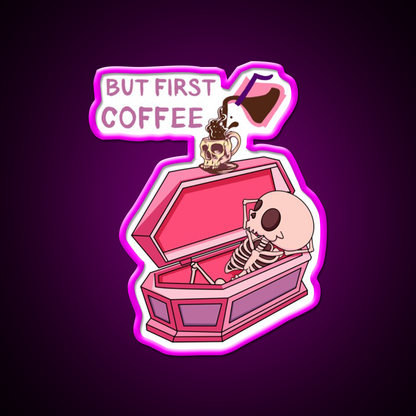 But First Coffee Cafe Led Neon Sign Espresso Bar Art Rgb Color