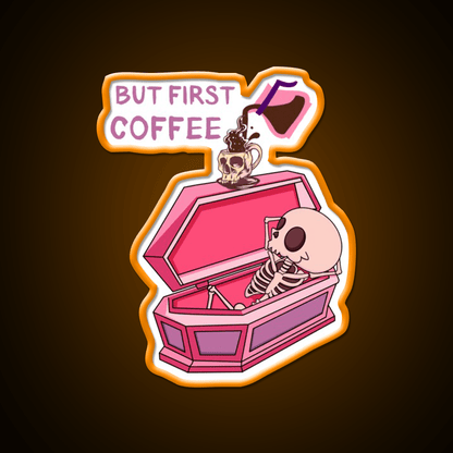 But First Coffee Cafe Led Neon Sign Espresso Bar Art Rgb Color - Shineneon