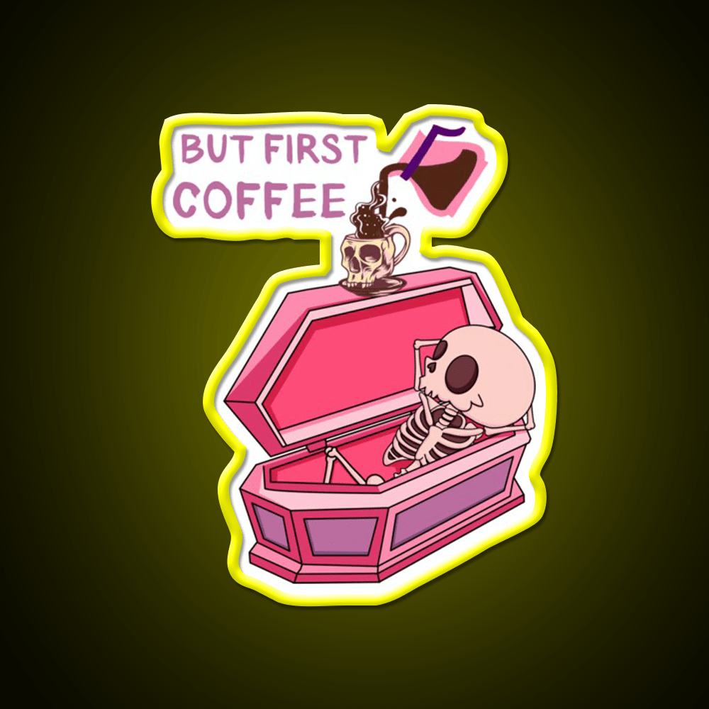 But First Coffee Cafe Led Neon Sign Espresso Bar Art Rgb Color - Shineneon