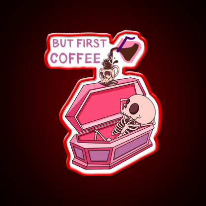 But First Coffee Cafe Led Neon Sign Espresso Bar Art Rgb Color - Shineneon