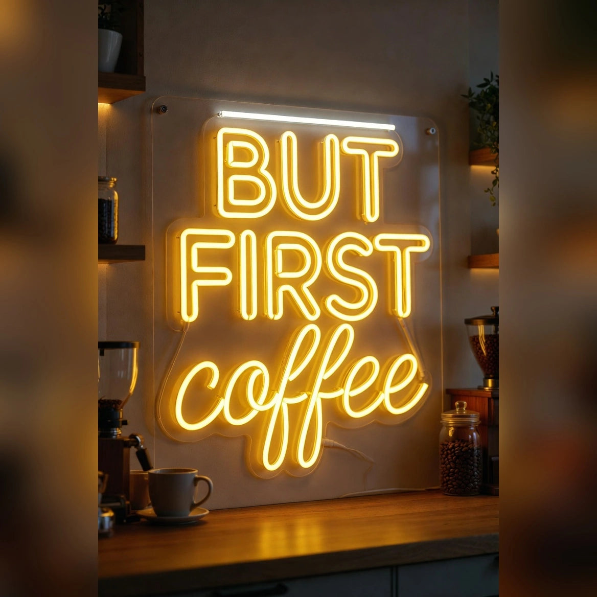 But First Coffee Interior Wall Decor LED Neon Sign - 02 High-Converting Product Image