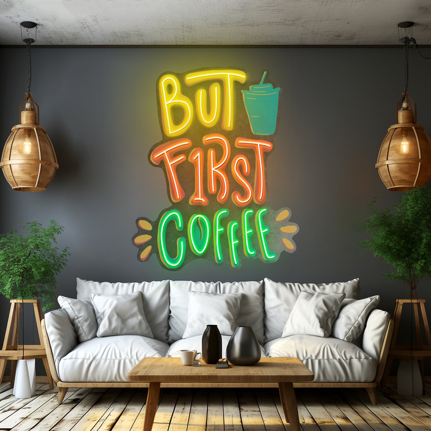 But First Coffee Led Neon Sign Light Custom Led Signs