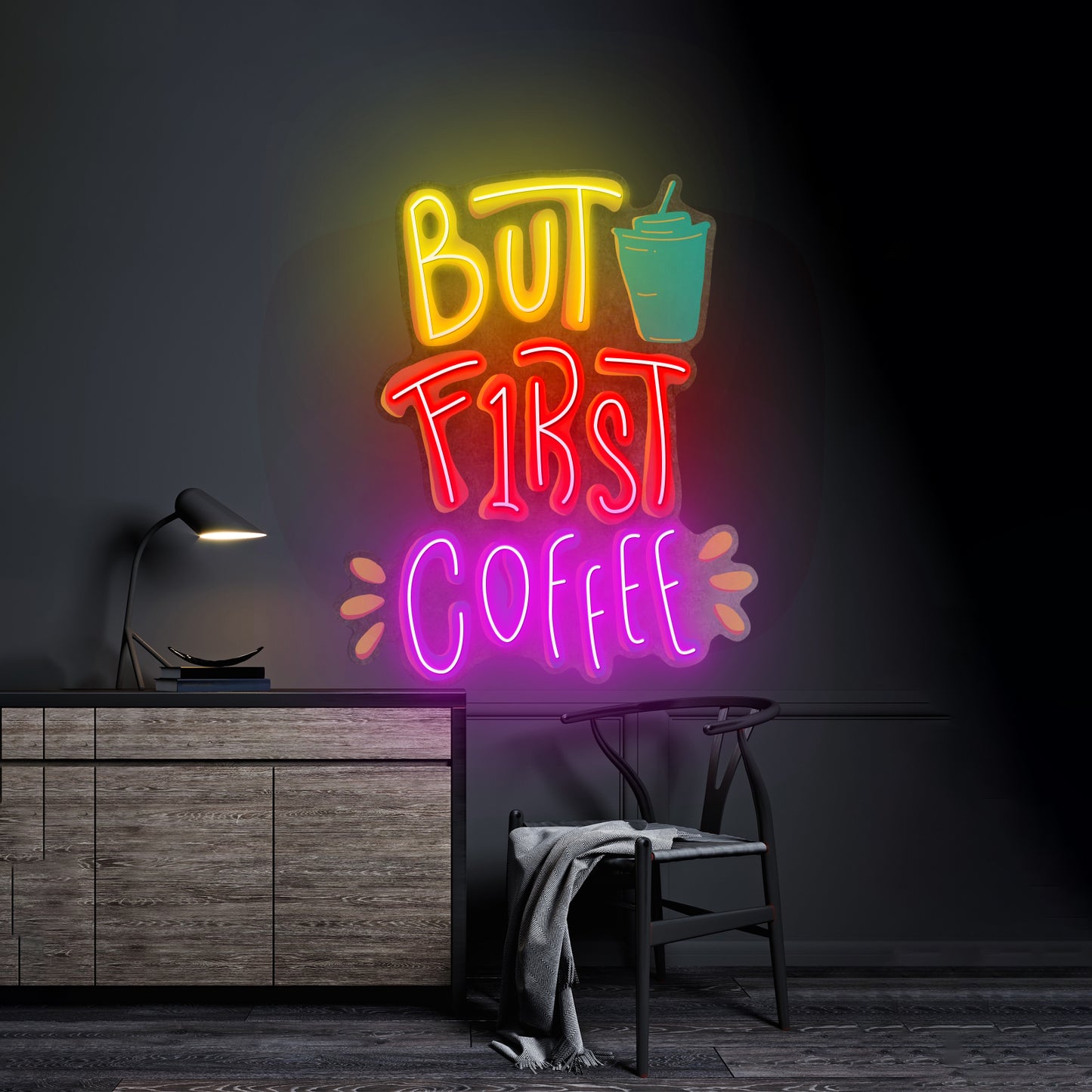 But First Coffee Led Neon Sign Light Custom Led Signs