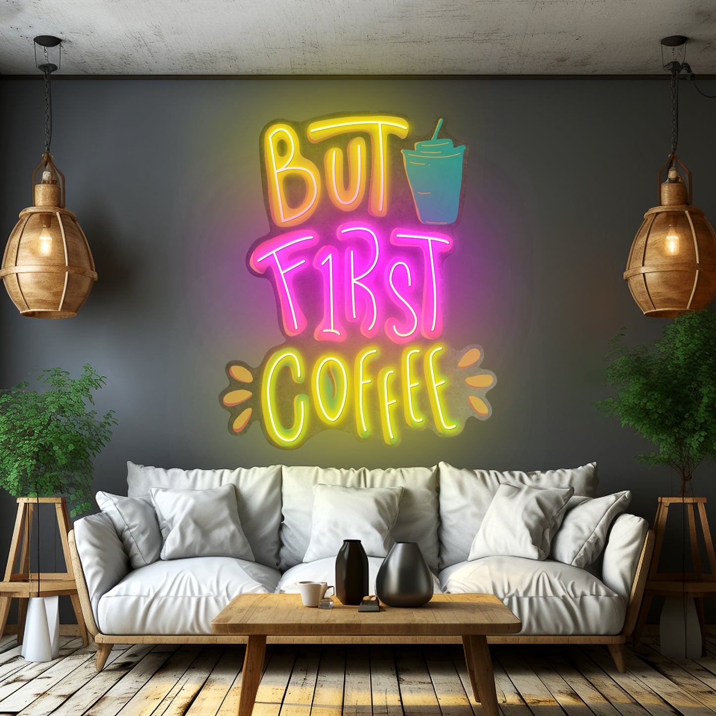 But First Coffee Led Neon Sign Light Custom Led Signs