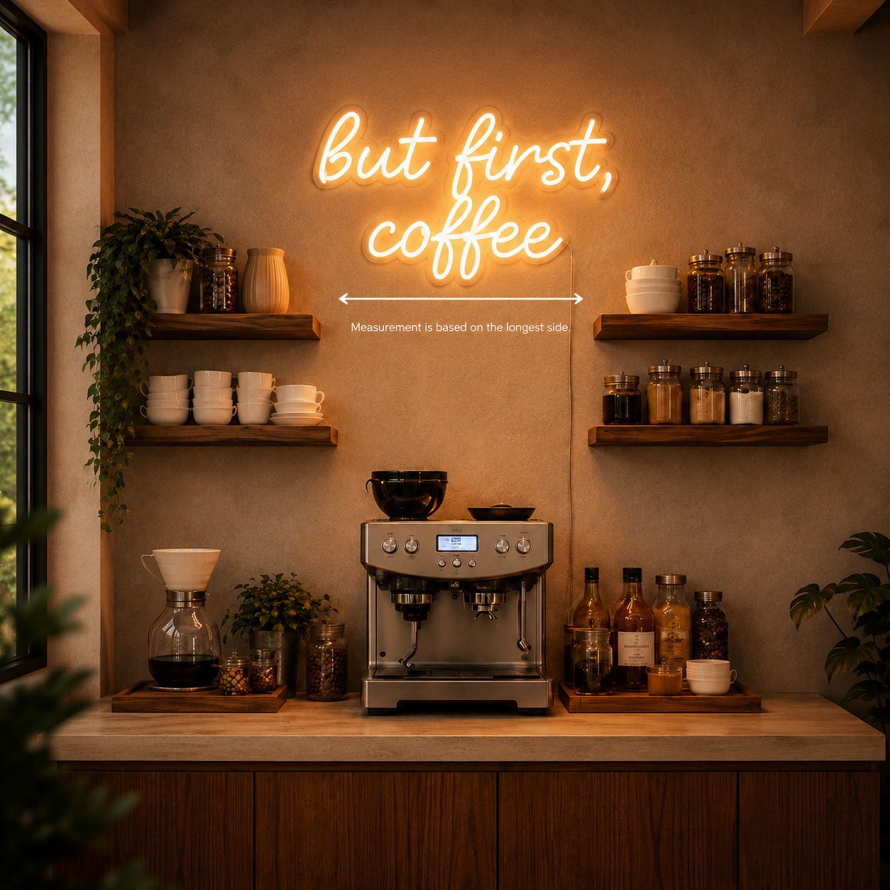 But First Coffee LED Neon Sign Living Room Decor - 04 Size Image