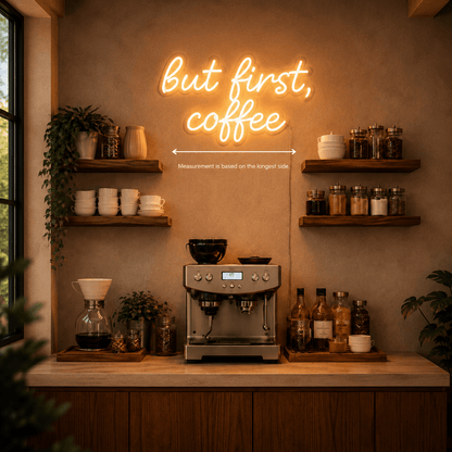 But First Coffee LED Neon Sign Living Room Decor - Shineneon