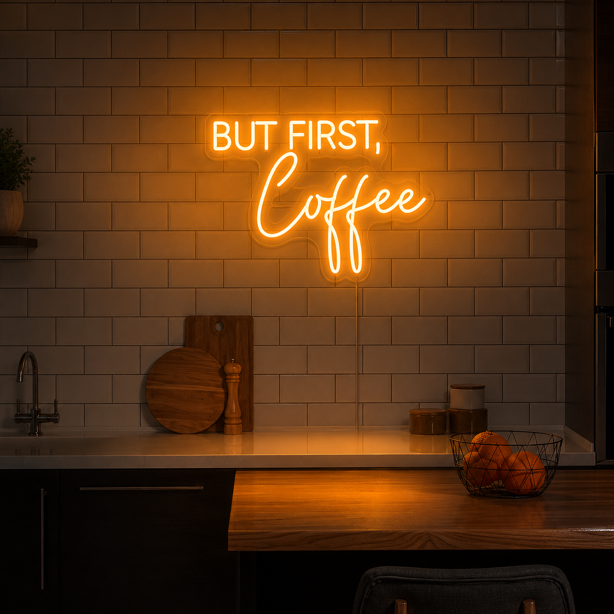 But First Coffee LED Neon Sign Wall Decor - 01 Original Product Image