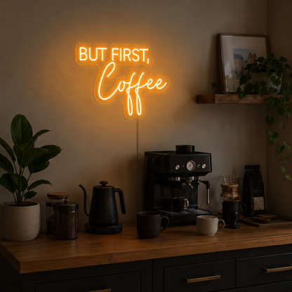 But First Coffee LED Neon Sign Wall Decor - 02 High-Converting Product Image