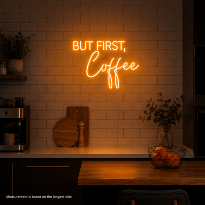But First Coffee LED Neon Sign Wall Decor - Shineneon