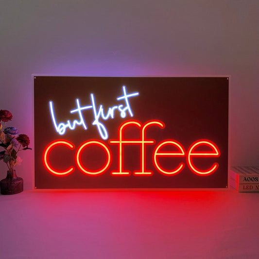 But First Coffee Led Sign Business Neon Sign