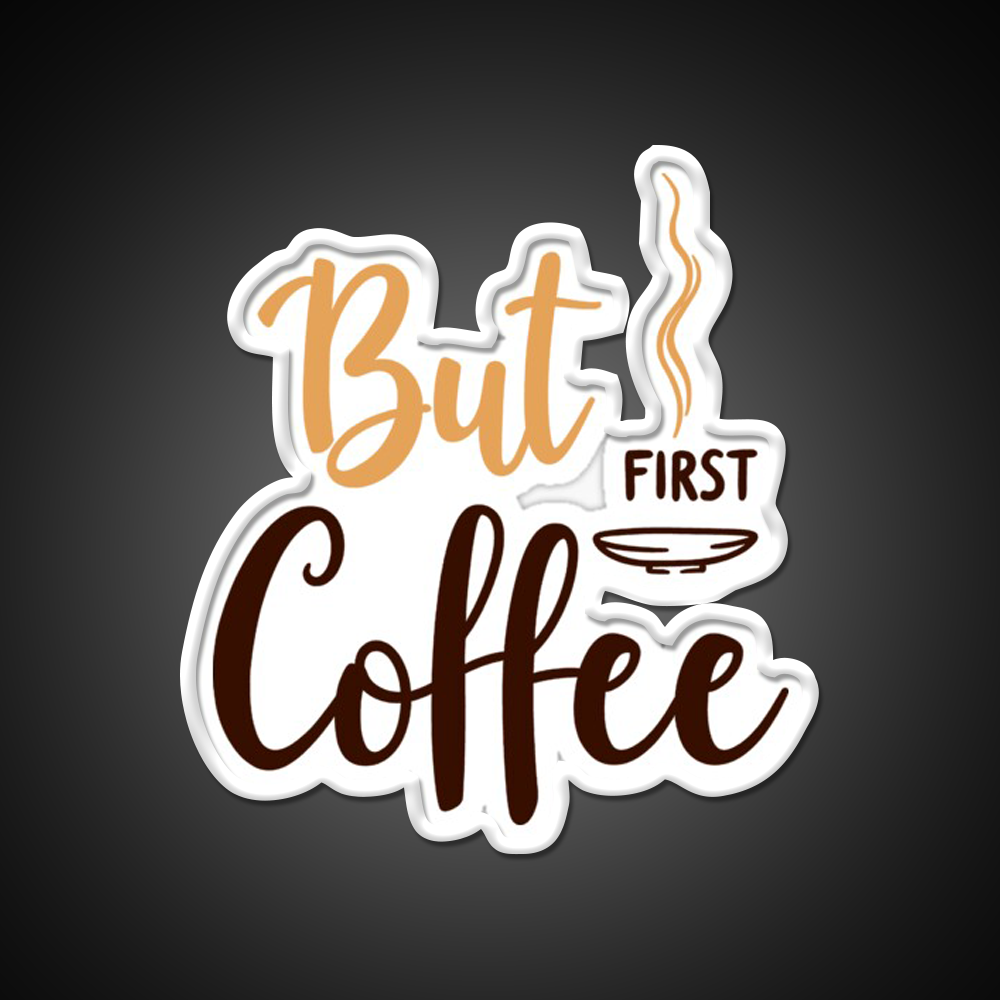 But First Coffee Motivation Cafe Led Neon Sign Espresso Bar Art Rgb Color