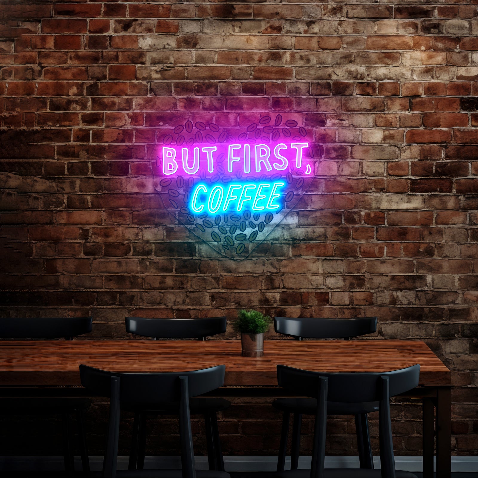 But First Coffee Neon Signs For Business Wall Art