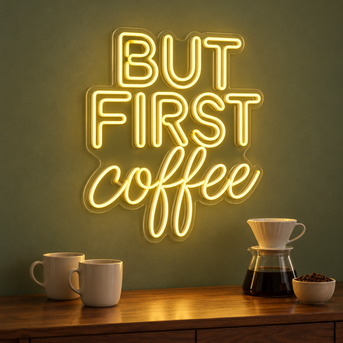 But First Coffee LED Neon Sign