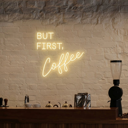 But First Coffee On A Brick Wall Decor LED Neon Sign - 01 Original Product Image