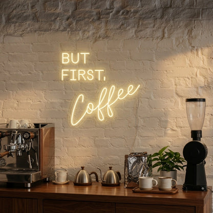 But First Coffee On A Brick Wall Decor LED Neon Sign - 02 High-Converting Product Image