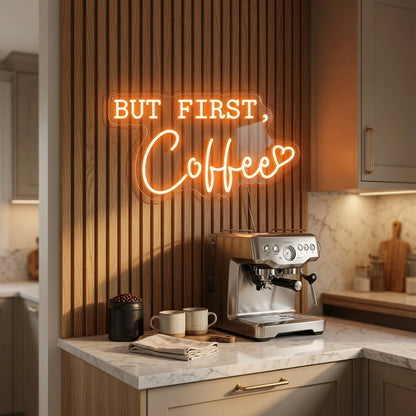 But First Coffee Room Wall Art LED Neon Sign - 02 High-Converting Product Image
