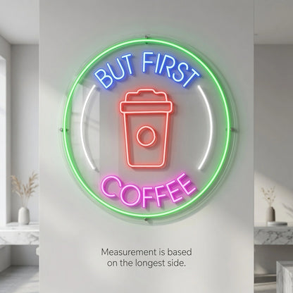 But First Coffee Shop Wall Decor LED Neon Sign - 04 Size Image