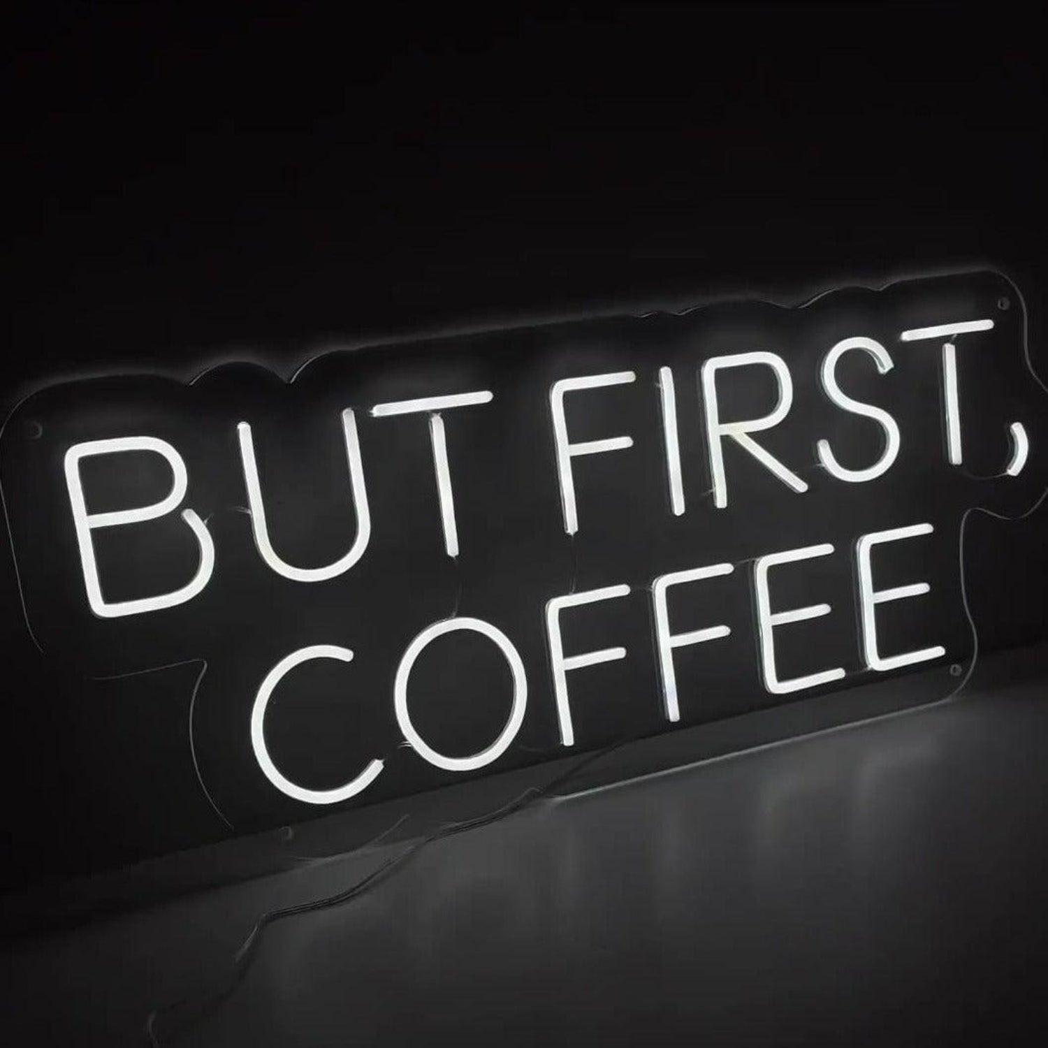 But First Coffee White Led Neon Sign For Cafe Home Decor | Shineneon
