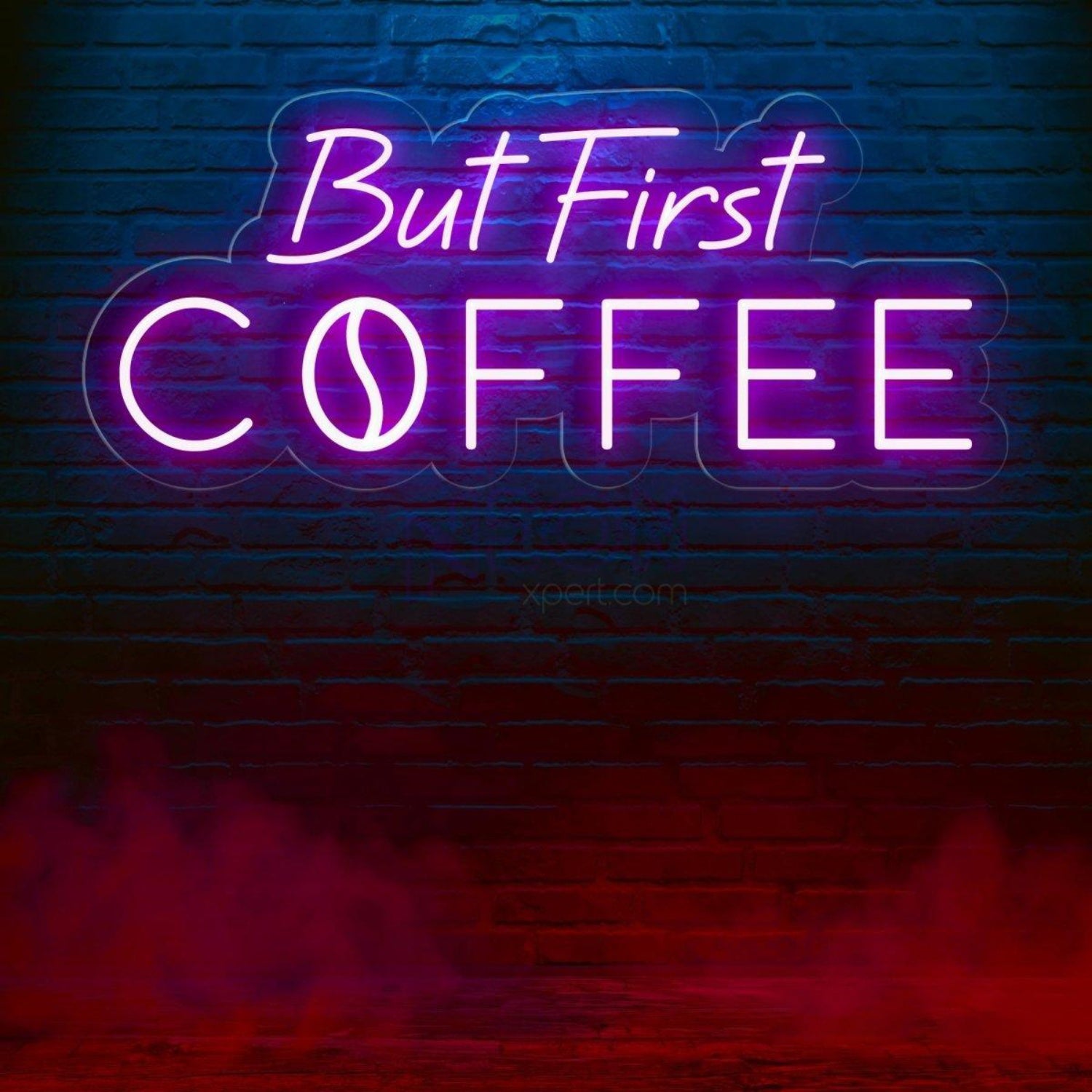 But First Coffee White Led Neon Sign With Script Bold Design For Cafe Home Decor | Shineneon