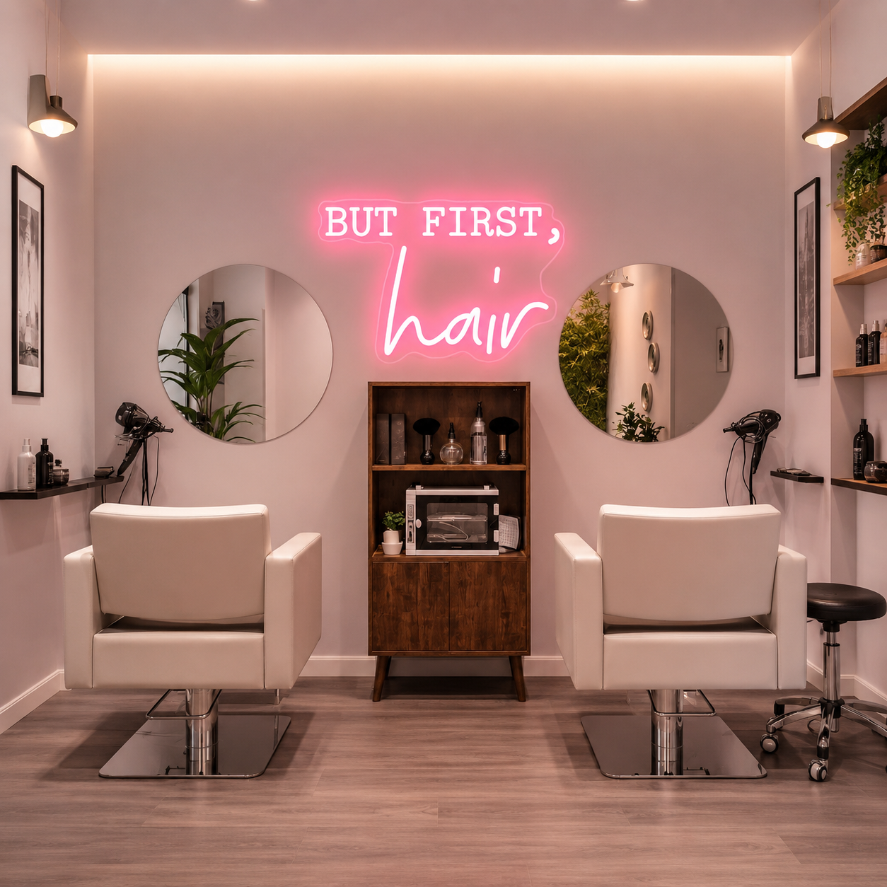 But First Hair LED Neon Sign - 04 Size Image