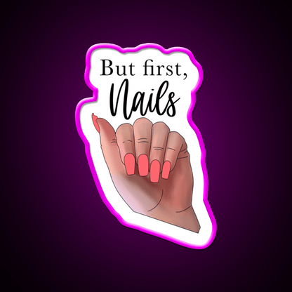 But First Nail Salon Led Neon Sign Rgb Color - Shineneon