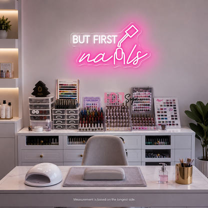 But First Nails LED Neon Sign - 04 Size Image