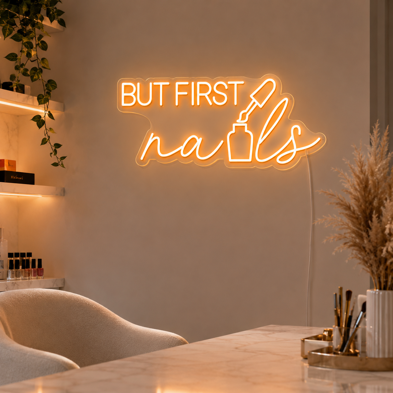 But First Nails LED Neon Sign Home Wall Art - 01 Original Product Image
