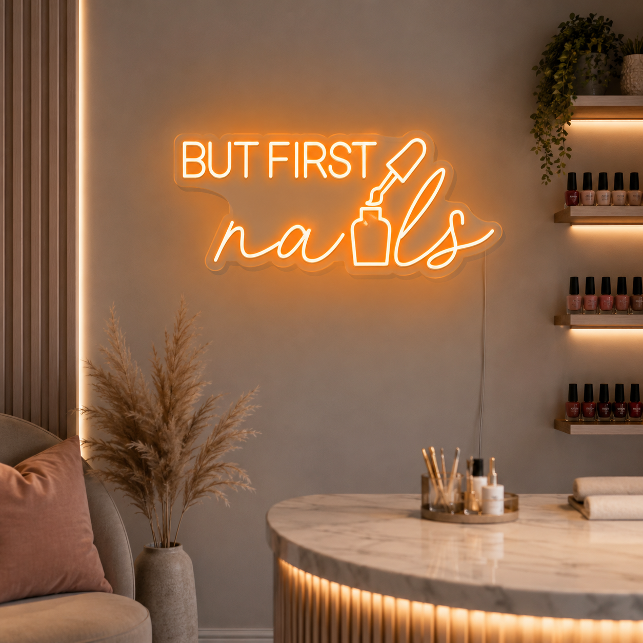 But First Nails LED Neon Sign Home Wall Art - 02 High-Converting Product Image