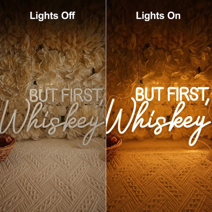 But First Whiskey LED Neon Sign - Shineneon