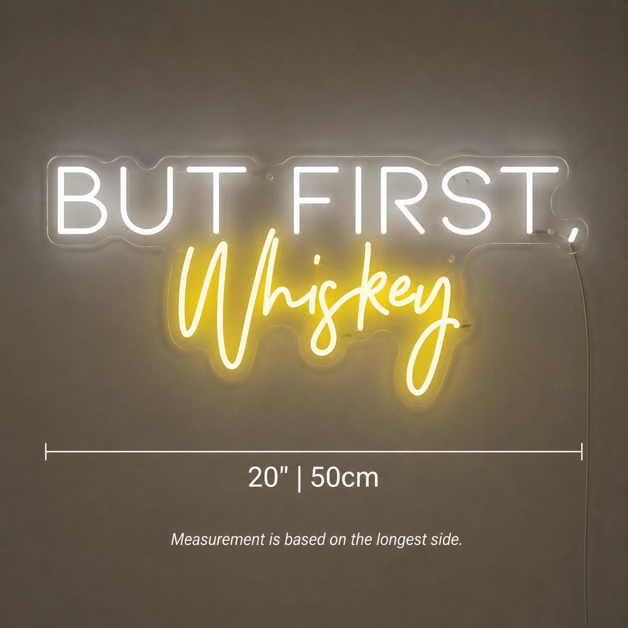 But First Whiskey Neon Sign LED Neon Sign size image