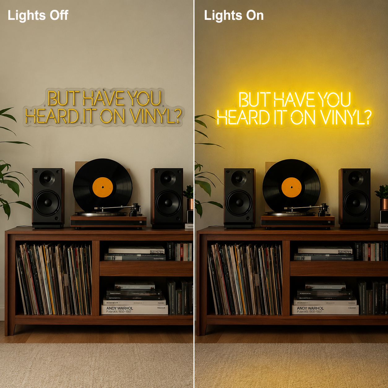 But Have You Heard It LED Neon Sign - 06 Day Night Comparison