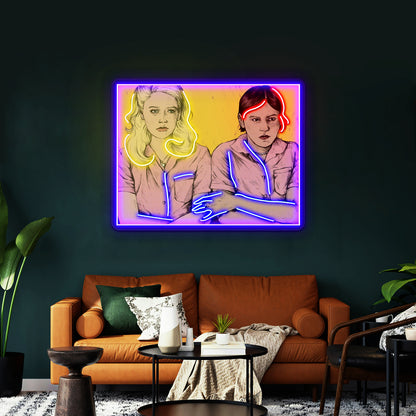 But Im A Cheerleader Artwork Business Neon Sign - Neon sign mounted on wall in room