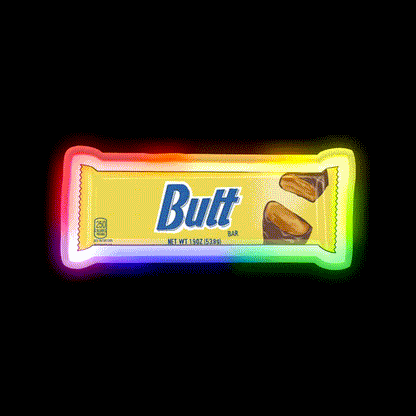 Butt Finger Bar Man Cave Bar Led Neon Sign Rgb Color - LED neon sign close-up detail