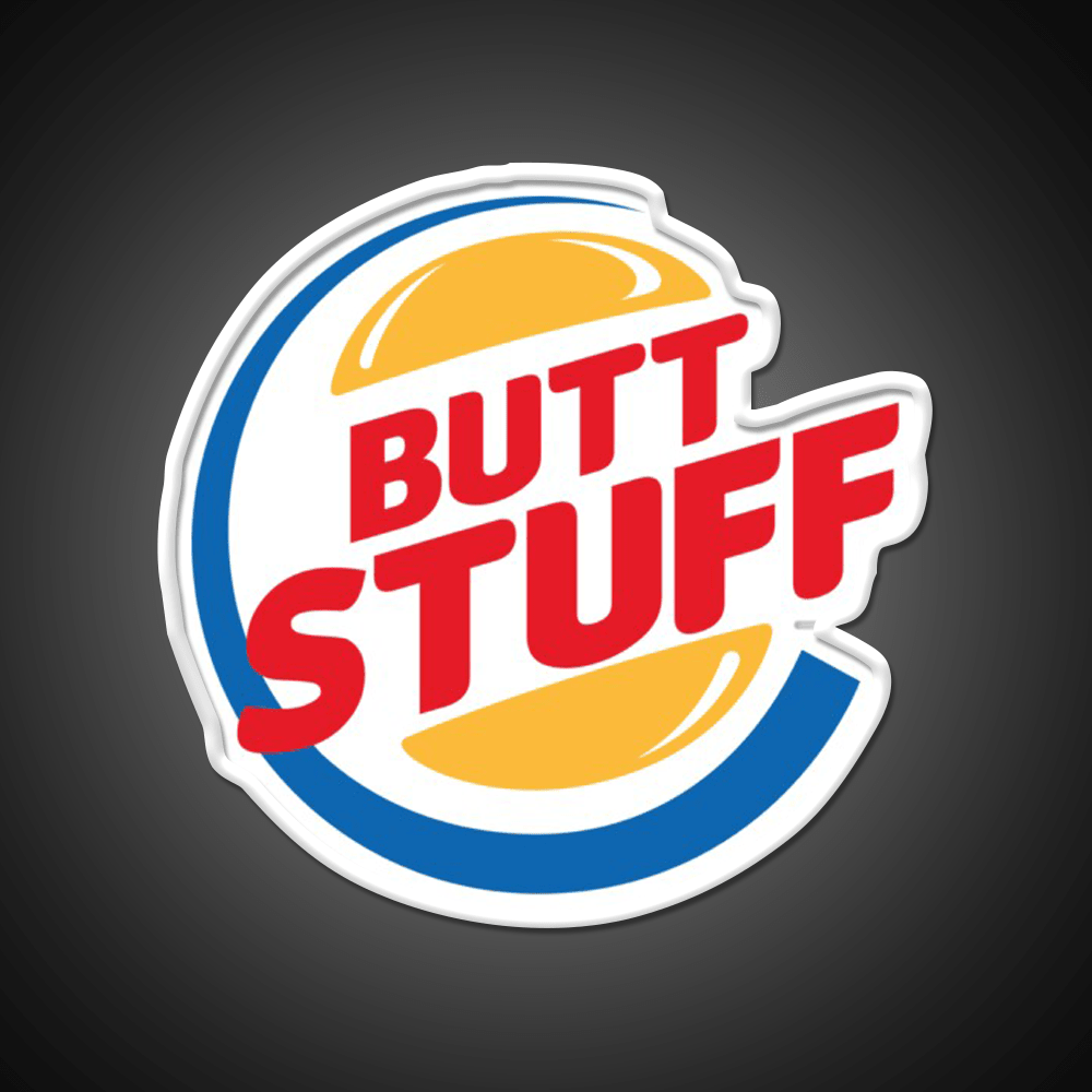 Butt Stuff Logo Fast Food Led Neon Sign For Burger Place Rgb Color - Shineneon