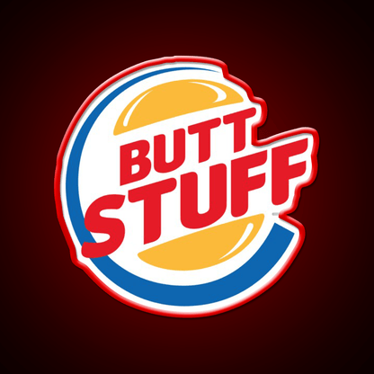 Butt Stuff Logo Fast Food Led Neon Sign For Burger Place Rgb Color - Shineneon