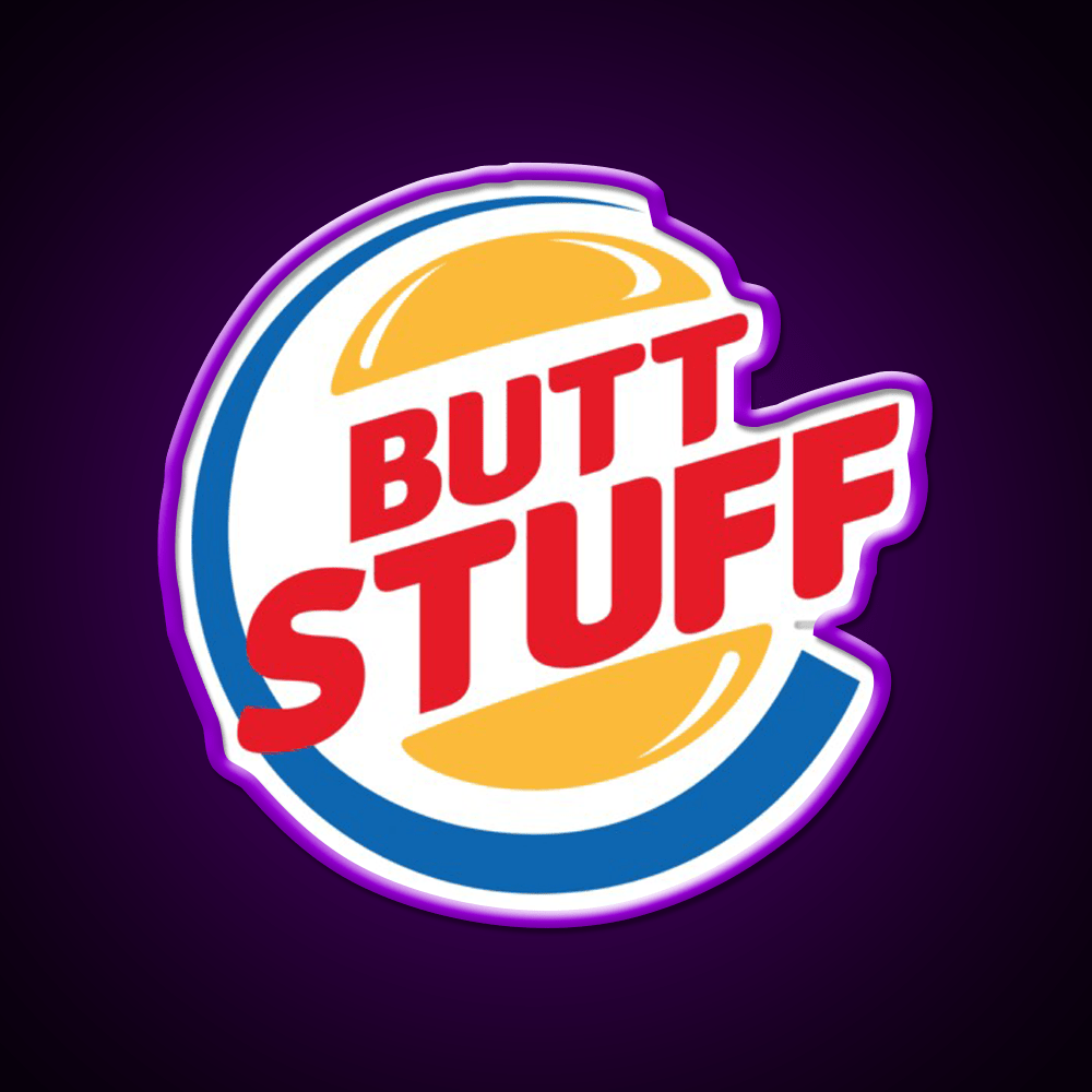 Butt Stuff Logo Fast Food Led Neon Sign For Burger Place Rgb Color - Shineneon