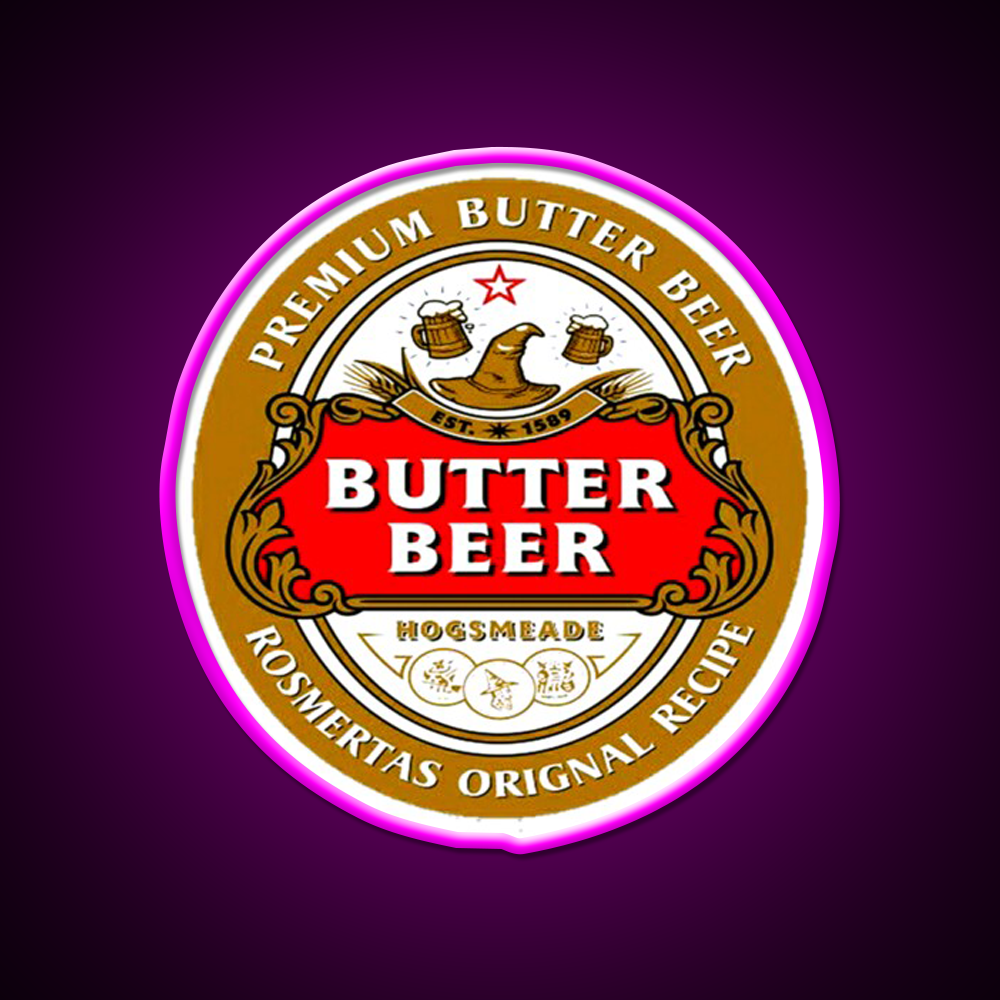 Butter Beer Bar Decor Led Neon Sign Rgb Color - Neon sign mounted on wall in room