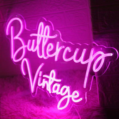 Buttercup Vintage Pink Led Neon Sign - Shineneon