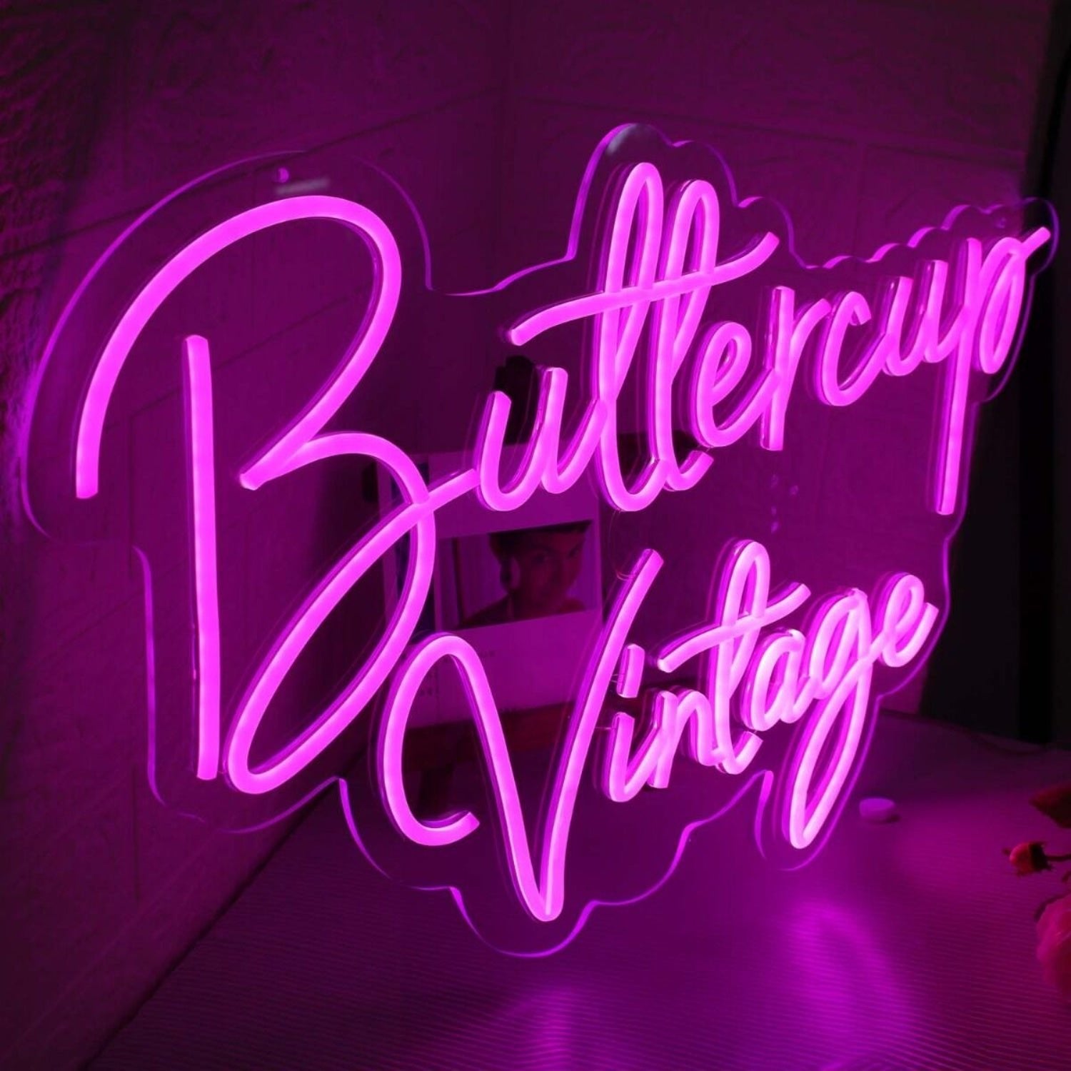 Buttercup Vintage Pink Led Neon Sign Wall Art - Shineneon