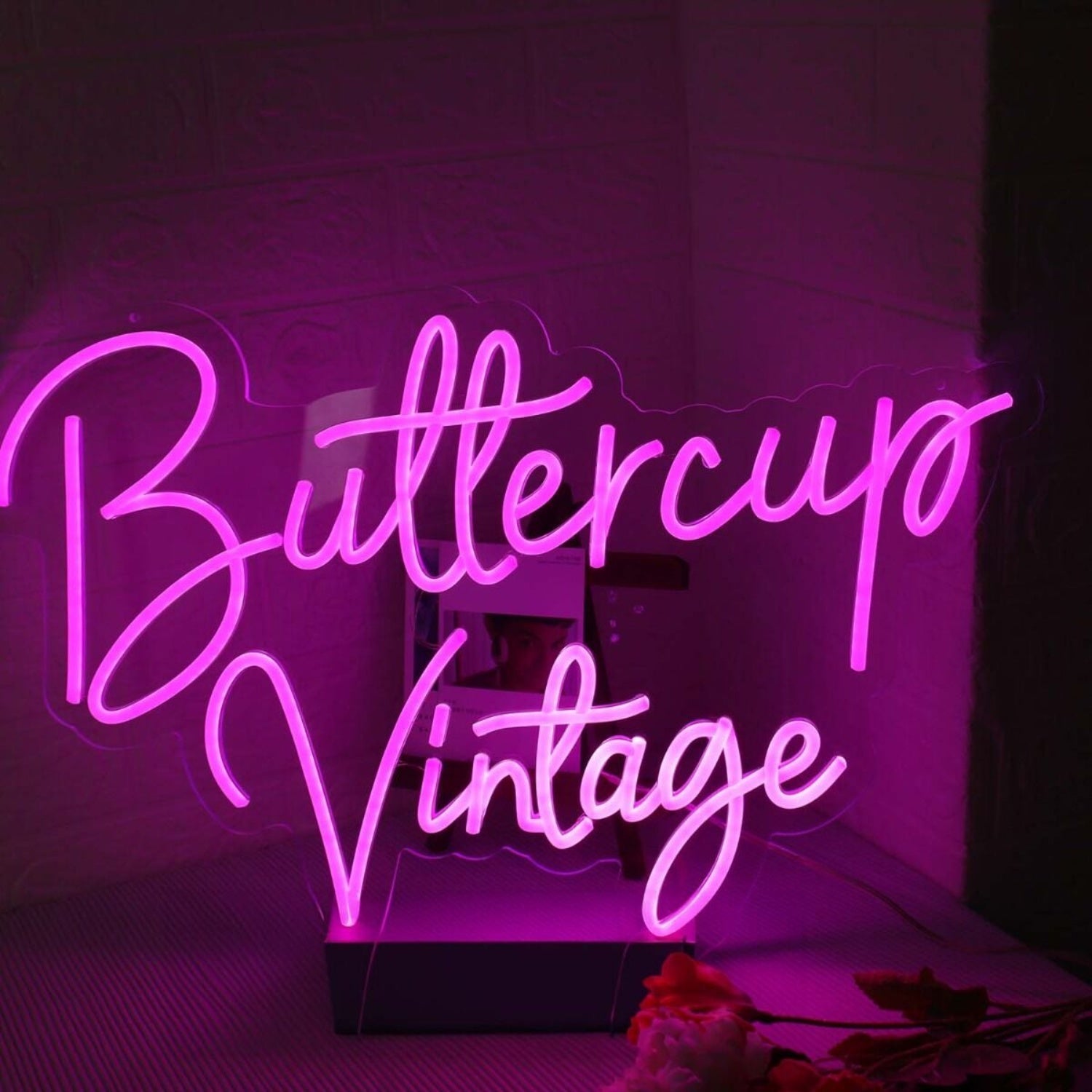 Buttercup Vintage Pink Led Neon Sign Wall Art - Shineneon