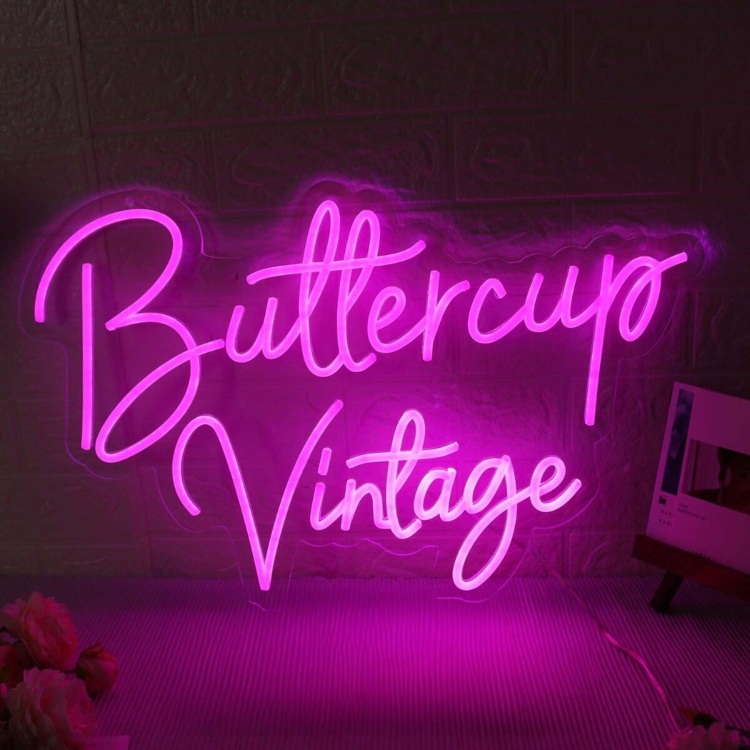 Buttercup Vintage Pink Led Neon Sign Wall Art - Shineneon