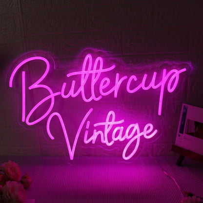 Buttercup Vintage Pink Led Neon Sign Wall Art - Shineneon