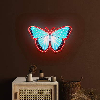 Butterfly Blue Aesthetic Neon Signs Wall Decor - Shineneon